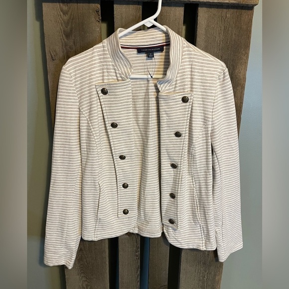 Tommy Hilfiger Jackets & Blazers - Tommy Hilfiger grey and white blazer